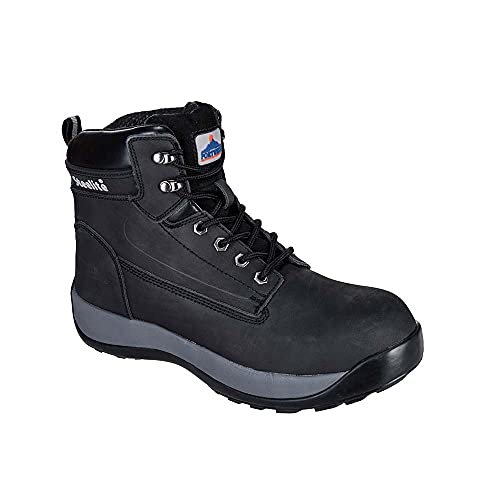 Portwest Steelite Constructo Nubuk Stiefel S3 HRO, Größe: 42, Farbe: Schwarz, FW32BKR42 von Portwest