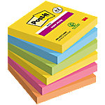 Post-it Carnival Collection Haftnotizen 76 x 76 mm Blau, Gelb, Grün, Orange, Rosa Rechteckig Blanko Vorteilspackung 4 + 2 Gratis von Post-it