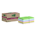 Post-it Super Sticky Recycelte Haftnotizen 47,6 x 47,6 mm Farbig sortiert 70 Blatt 12 Blöcke von Post-it