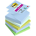 Post-it Super Sticky Z-Notes 76 x 76 mm Blau, Grün Kariert Einfarbig 5 Blöcke mit 90 Blatt von Post-it