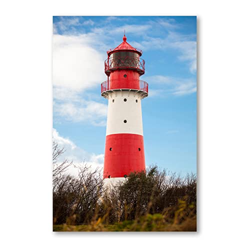 Postereck - 1450 - Leuchtturm, Natur Landschaft Küste Nordsee - Wandposter Fotoposter Bilder Wandbild Wandbilder - Poster - 3:2-91,0 cm x 61,0 cm von Postereck