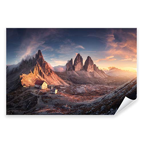 Postereck - 3205 - Dolomiten, Italien Sonne Natur Berge Gebirge - Wandposter Fotoposter Bilder Wandbild Wandbilder - Leinwand - 100,0 cm x 75,0 cm von Postereck