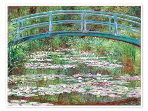 Die japanische Brücke, 1899 Poster von Claude Monet 70 x 50 cm Grün Impressionismus Wanddeko von Posterlounge