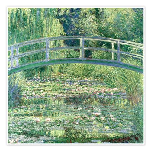 Die japanische Brücke Poster von Claude Monet Wandbilder für jeden Raum 40 x 40 cm Grün Impressionismus Wanddeko von Posterlounge
