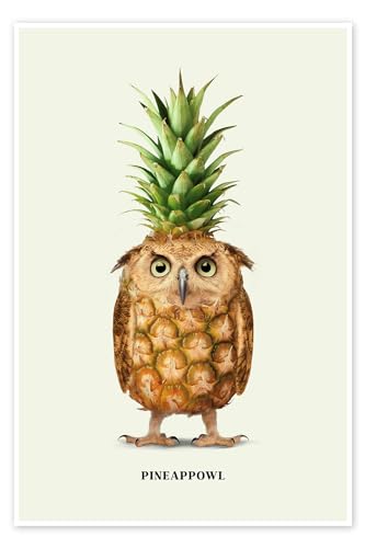 Pineappowl Poster von Jonas Loose 40 x 60 cm Grün Collage Wanddeko von Posterlounge