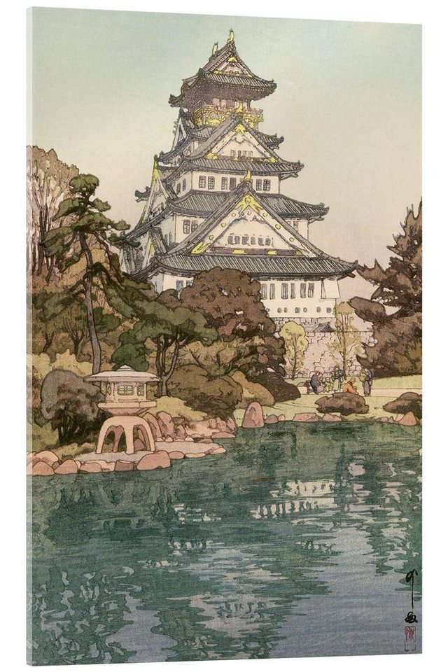 Posterlounge Acrylglasbild Yoshida Hiroshi, Osaka-Schloss, Malerei von Posterlounge
