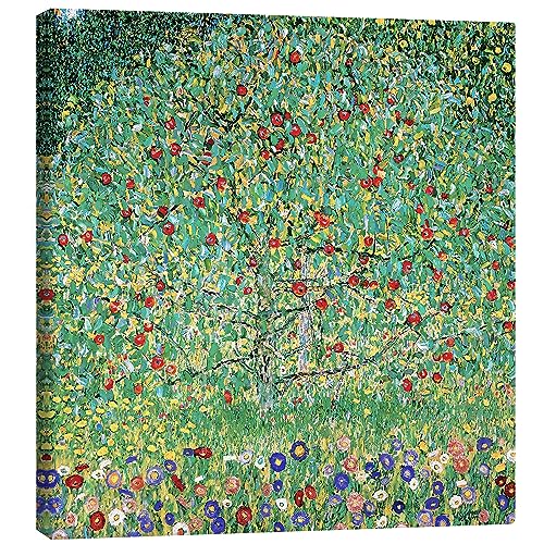 Posterlounge Apfelbaum I Leinwandbild von Gustav Klimt 30 x 30 cm Grün Jugendstil Wanddeko von Posterlounge