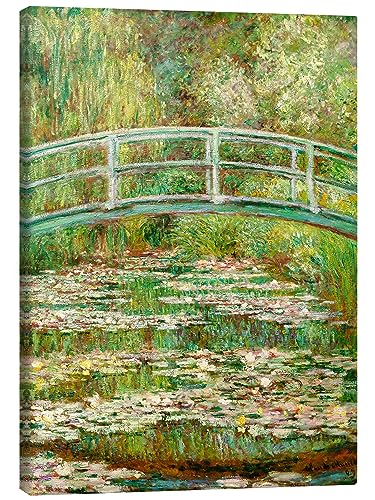 Posterlounge Brücke über den Seerosenteich, 1899 Leinwandbild von Claude Monet Wandbilder für jeden Raum 30 x 40 cm Grün Impressionismus Wanddeko von Posterlounge