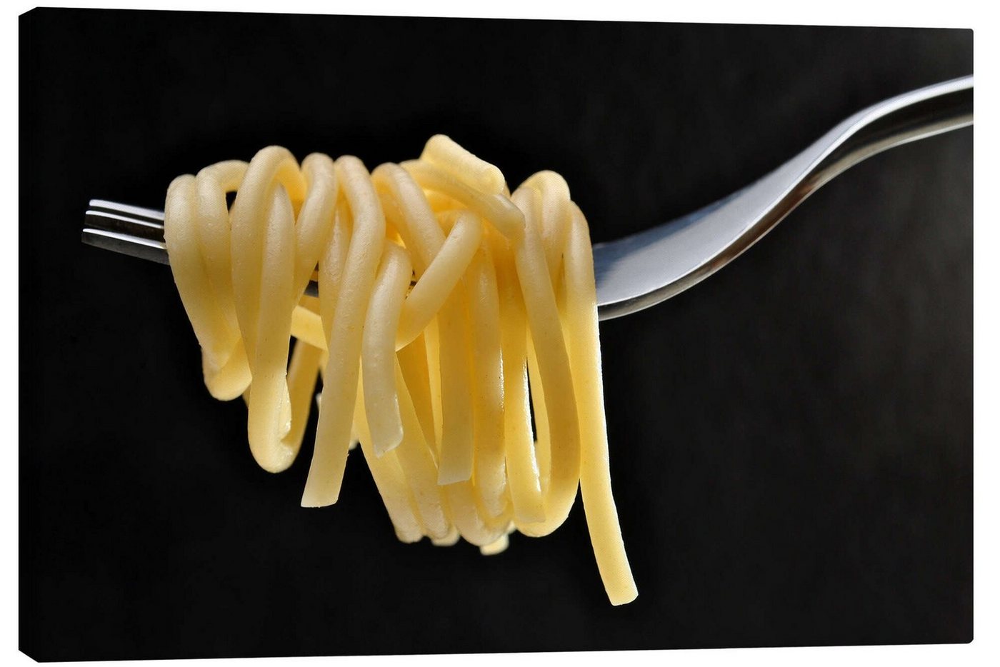 Posterlounge Leinwandbild Editors Choice, Spaghetti auf einer Gabel, Fotografie von Posterlounge