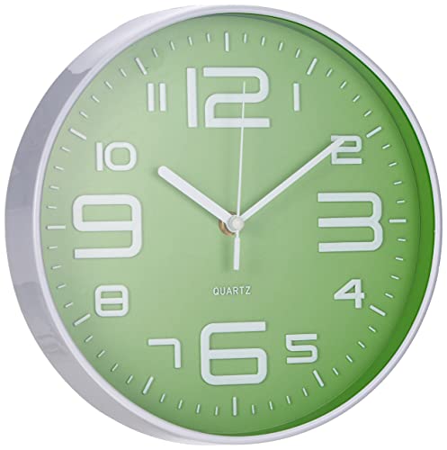 Postershop ZH09762C Wanduhr, Plastik, Green, 25 x 25 x 4 cm von Postershop