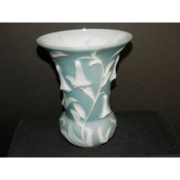 Phoenix Art Glas Grau/Weiß Vase von PotteryglassII