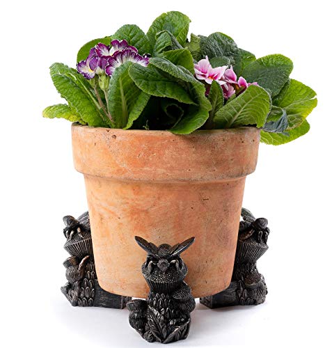 Potty Feet Biene auf Distel Figuren Blumentopffüße – Pflanztopfstütze – handgefertigte dekorative Ornamente – 3 Stück Potty Feet Biene auf Distel Figuren Blumentopffüße – Pflanztopfstütze – handgefertigte dekorative Ornamente – 3 Stück von Potty Feet