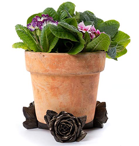 Potty Feet Blumen-Rosen-Figuren, Pflanzgefäß, handgefertigt, dekorative Ornamente, 3 Stück Potty Feet Blumen-Rosen-Figuren, Pflanzgefäß, handgefertigt, dekorative Ornamente, 3 Stück von Potty Feet