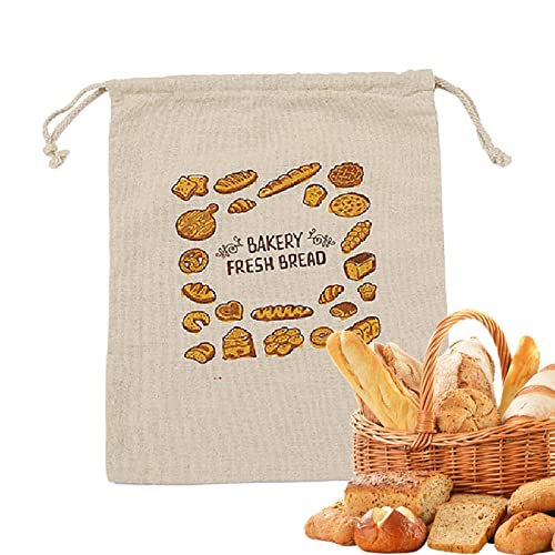 Povanjer Brotbeutel aus Leinen | Brotbeutel aus Stoff mit Kordelzug | Kordelzugbeutel zur Aufbewahrung von Sauerteig, Brotlaib Povanjer Brotbeutel aus Leinen | Brotbeutel aus Stoff mit Kordelzug | Kordelzugbeutel zur Aufbewahrung von Sauerteig, Brotlaib von Povanjer