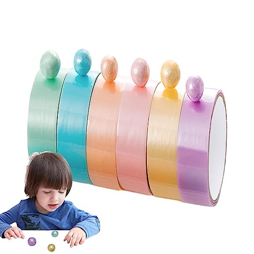 Povanjer Fun Tape | Selbstklebende Sticky Ball Rolling Tapes Funny Toy Large Size Colorful Tape Safe | Praktisches Zubehör Klebeband für Jugendliche Frauen Männer Erwachsene von Povanjer