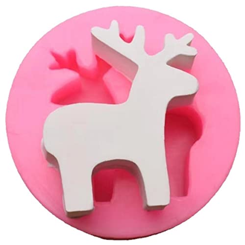 Weihnachts Elch Silikonform, 3d Rentant Fondant Form Diy Hirsche Seife Form Eiswürfel Form Für Schokolade, Süßigkeiten, Gummi, Kuchendekoration Backwerkzeug von Ppmter