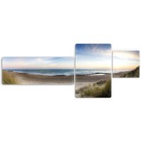 Wall-Art Glasbild "Strandpanorama", Blumen, Glasposter modern von Wall-Art