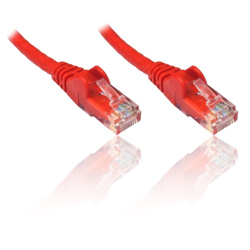 PremiumCord Netzwerkkabel, Ethernet, LAN & Patch Kabel Cat6, UTP, Schnell flexibel & Robust RJ45 Kabel 1Gbit/S, AWG 26/7, Kupferkabel 100 Prozent Cu, Rot, 2m von PremiumCord