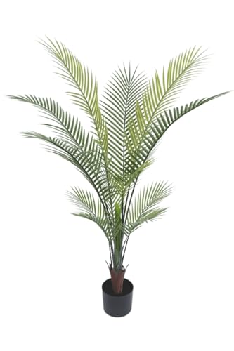 Kunstpalme 130cm - Große Kunstpflanzen - 130cm Lang - Palme - Tropische - Natürlich - Sommer Künstliche Pflanze von PrettyPlants