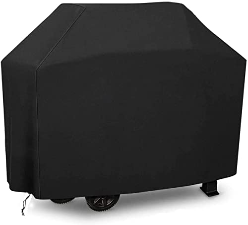 Grill Abdeckhaube, Grillabdeckung Wetterfest, 210D Oxford Gasgrill Abdeckplane, Regendicht BBQ Abdeckung Cover Schutzhülle Haube Staubdicht Grillschutz 147 cm x 61 cm x 122 cm -Schwarz von Priksia