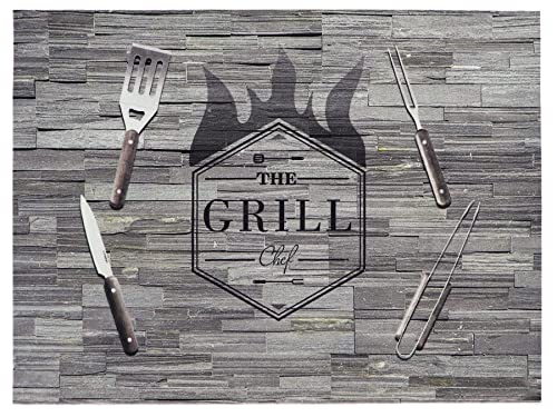 Primaflor Grill-Schutzmatte - Feuerhemmender Grillschutz - Unterlage - rutschfeste Grill - Bodenmatte - Unterlage Grill - BBQ Schutzmatte - 90 x 120 cm - Grill Chef von Primaflor - Ideen in Textil