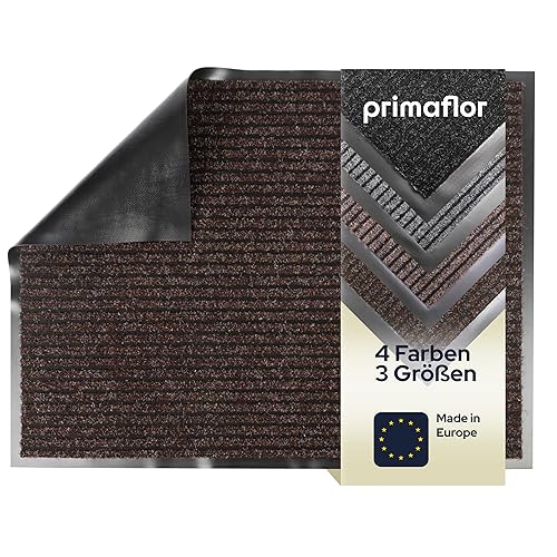 Primaflor Schmutzfangmatte Oslo - Braun | 80x120 cm | Fußmatte für Innen | Rutschhemmender Türvorleger mit Bürsteneffekt | Robuster Fußabtreter mit 3 cm Gummirand | Türmatte Primaflor Schmutzfangmatte Oslo - Braun | 80x120 cm | Fußmatte für Innen | Rutschhemmender Türvorleger mit Bürsteneffekt | Robuster Fußabtreter mit 3 cm Gummirand | Türmatte von Primaflor - Ideen in Textil
