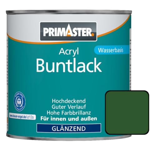 Primaster Acryl Buntlack 750ml Laubgrün Glänzend Wetterbeständig Holz & Metall von Primaster