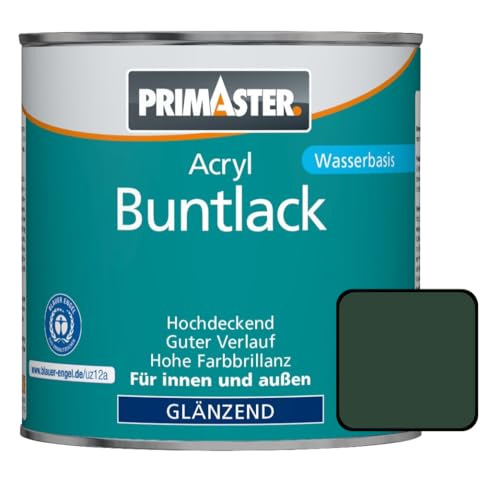 Primaster Acryl Lack RAL 6005 125 ml 1,5 m² für Innen- und Außen hoch deckend von Primaster