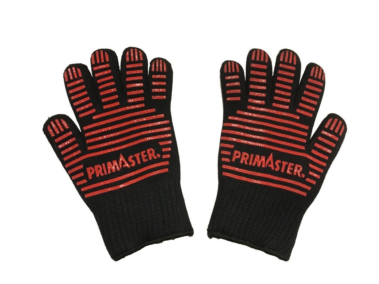 Primaster Grillrosteinsatz Primaster Grillhandschuhe schwarz rot Anti-Rutsch, Baumwolle von Primaster