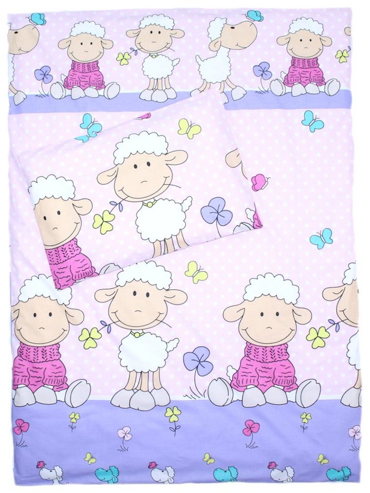 Babybettwäsche 2 teilige Baby Kinder Bettwäsche 100% Baumwolle 100x135 cm, Primawela von Primawela