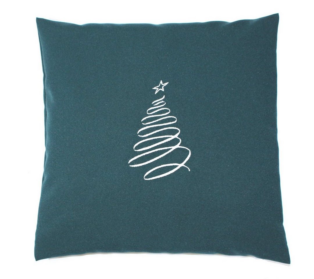 Kissenbezug Weihnachten Bezug mit Stickerei minimalistisch Christmas - Tannenbaum, Primawela von Primawela