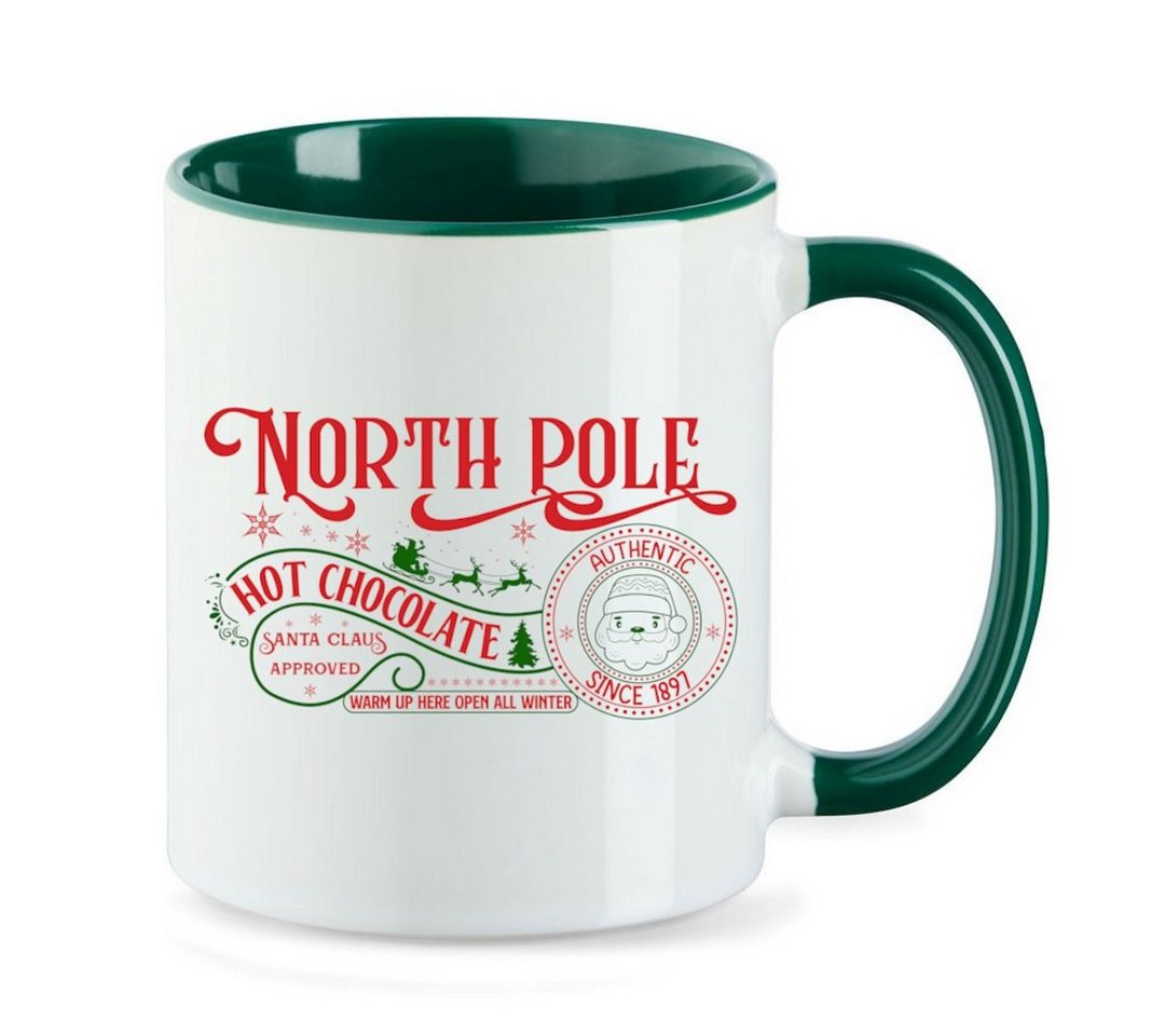 Primawela Tasse Advent Weihnachten Tasse North Pole Kaffeetasse Weihnachtsmotiv von Primawela