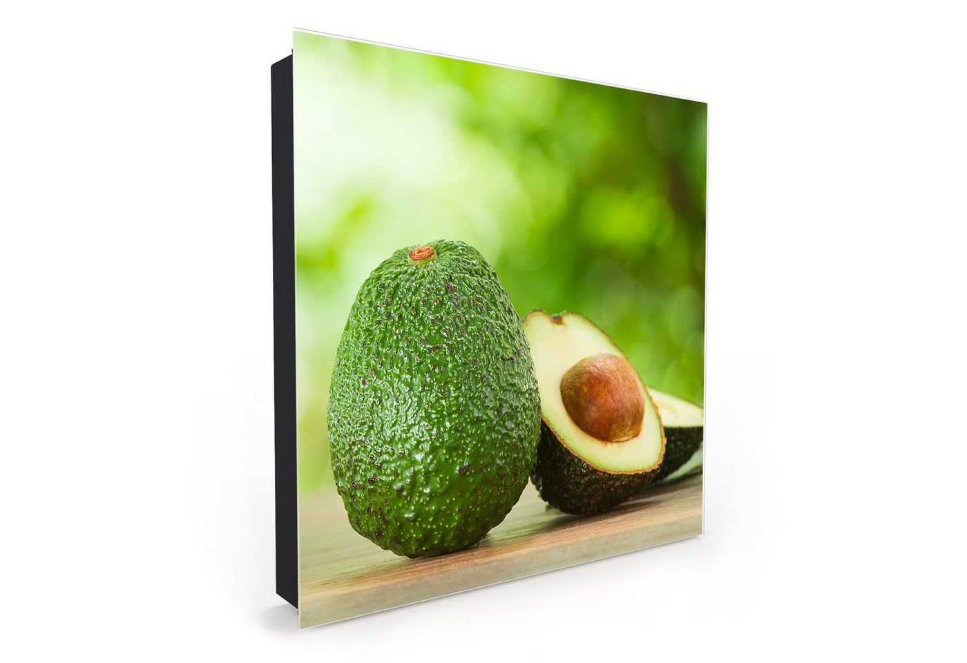 Primedeco Schlüsselkasten Magnetpinnwand mit Glasfront Avocado in Natur (1 St) von Primedeco