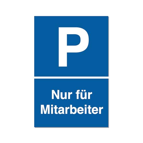 PRIMUS-PRINT – 3er Set, Parken nur für Mitarbeiter Schild – Exklusive Mitarbeiterparkplätze – Hochwertiger Aluminium Verbund oder Hartschaum – 20x30 cm – Witterungsbeständig und UV-geschützt von Primus-Print.de