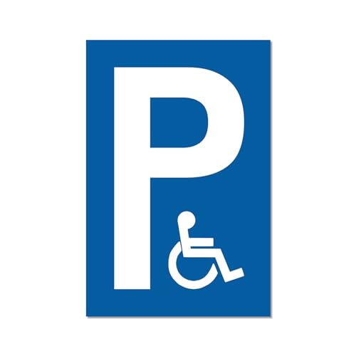PRIMUS-PRINT – Behindertenparkplatz Schild – 1er Set – Rollstuhlfahrer Parkplatz freihalten – Hochwertiger Aluminium Verbund 4mm oder Hartschaum 5mm – 20x30 cm – UV-beständig und Witterungsfest von Primus-Print.de