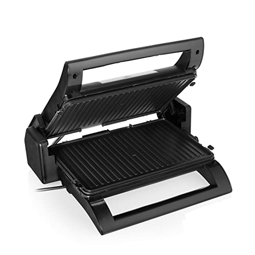 Princess 112536 Multi-Grill 4-in-1, Sandwich-, Kontakt-, Tischgrill und Waffeleisen, auswechselbare Platten, Rostfreier Stahl, Antihaftbeschichtet, Schwarz/Silber, 1500 Watt von Princess