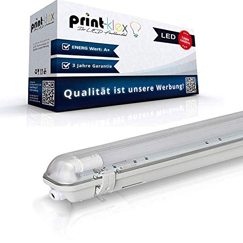 Einzelhalter für LED Röhren 150cm T8 G13 Röhrenhalter Fassung Halter ohne LED Feuchtraumleuchte Arbeitsbeleuchtung mit Schutzabdeckung von Print-Klex GmbH & Co.KG