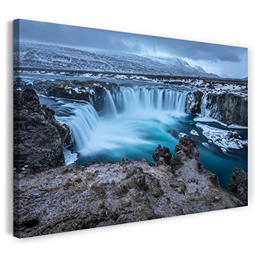 Printed Paintings Leinwand (100x70cm): Niagara-Falls Traum-Landschaft Wasser See Natur-Bilder was von Printed Paintings
