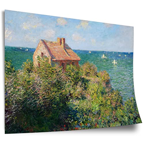 Printistico Poster Claude Monet - Fischer-Häuschen in Varengeville Kunstdruck ohne Rahmen, Wandbild - A4, A3, A2, A1, A0, XXL - Wohnzimmer, Schlafzimmer, Küche, Deko von Printistico