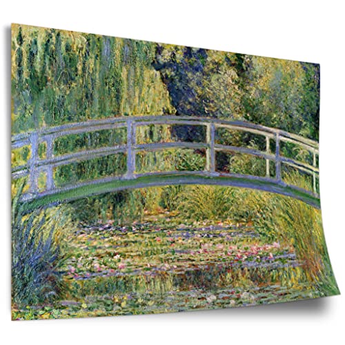 Printistico Poster Claude Monet - Japanische Brücke über den Seerosenteich (1899) Kunstdruck ohne Rahmen, Wandbild - A4, A3, A2, A1, A0, XXL - Wohnzimmer, Schlafzimmer, Küche, Deko von Printistico