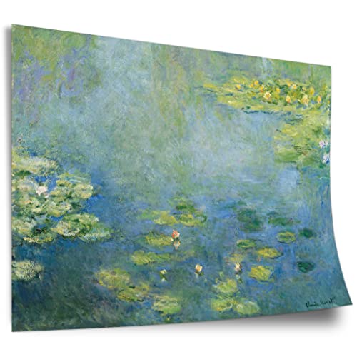 Printistico Poster Claude Monet - Seerosen Kunstdruck ohne Rahmen, Wandbild - A4, A3, A2, A1, A0, XXL - Wohnzimmer, Schlafzimmer, Küche, Deko von Printistico
