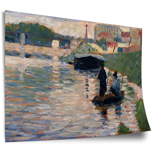 Printistico Poster Georges Seurat - Blick von der Seine Kunstdruck ohne Rahmen, Wandbild - A4, A3, A2, A1, A0, XXL - Wohnzimmer, Schlafzimmer, Küche, Deko von Printistico