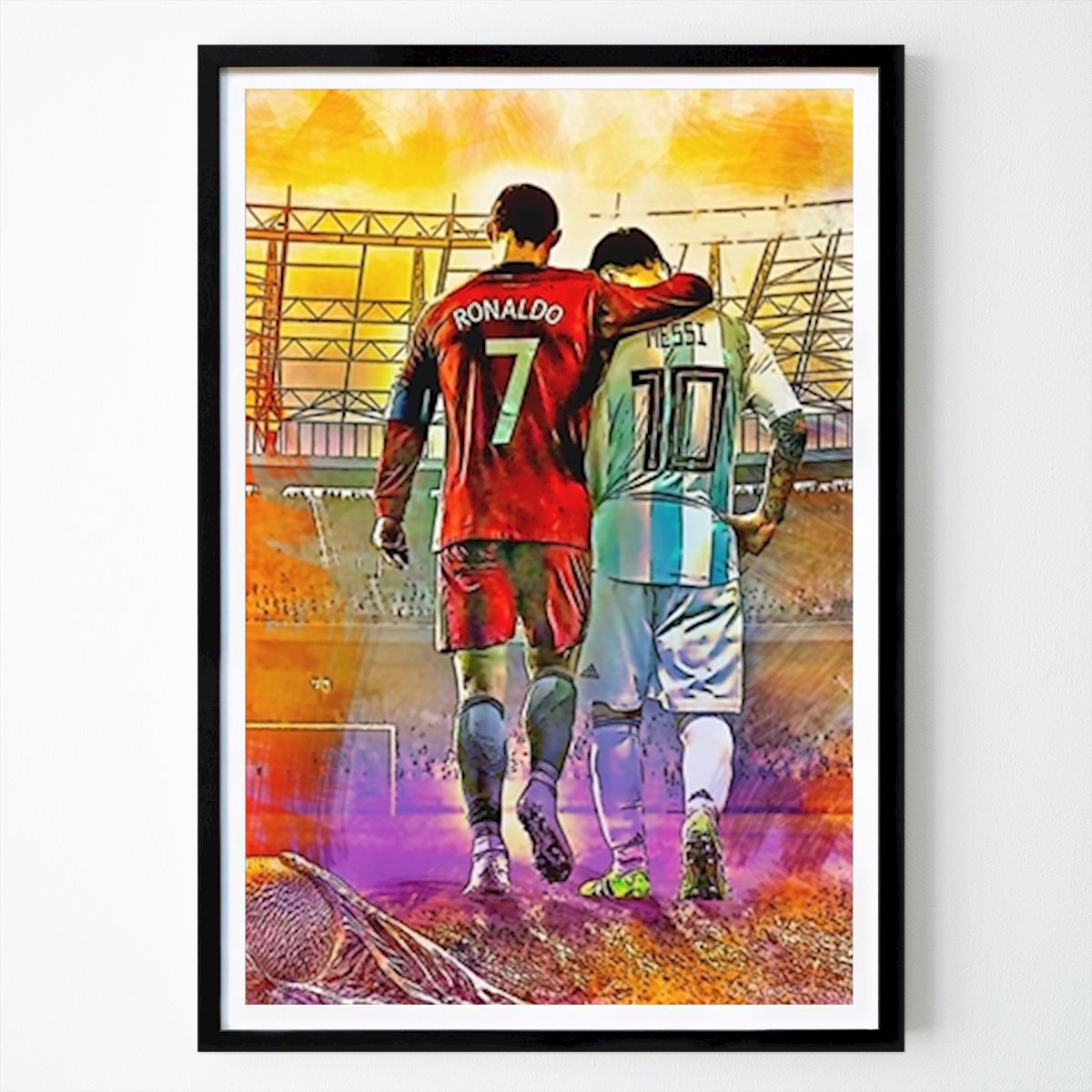 Poster: Messi und Ronaldo Poster von KunStudio von Printler