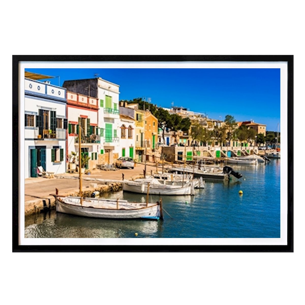 Poster: Porto colom Hafen auf Mallorca von Alex Winter von Printler