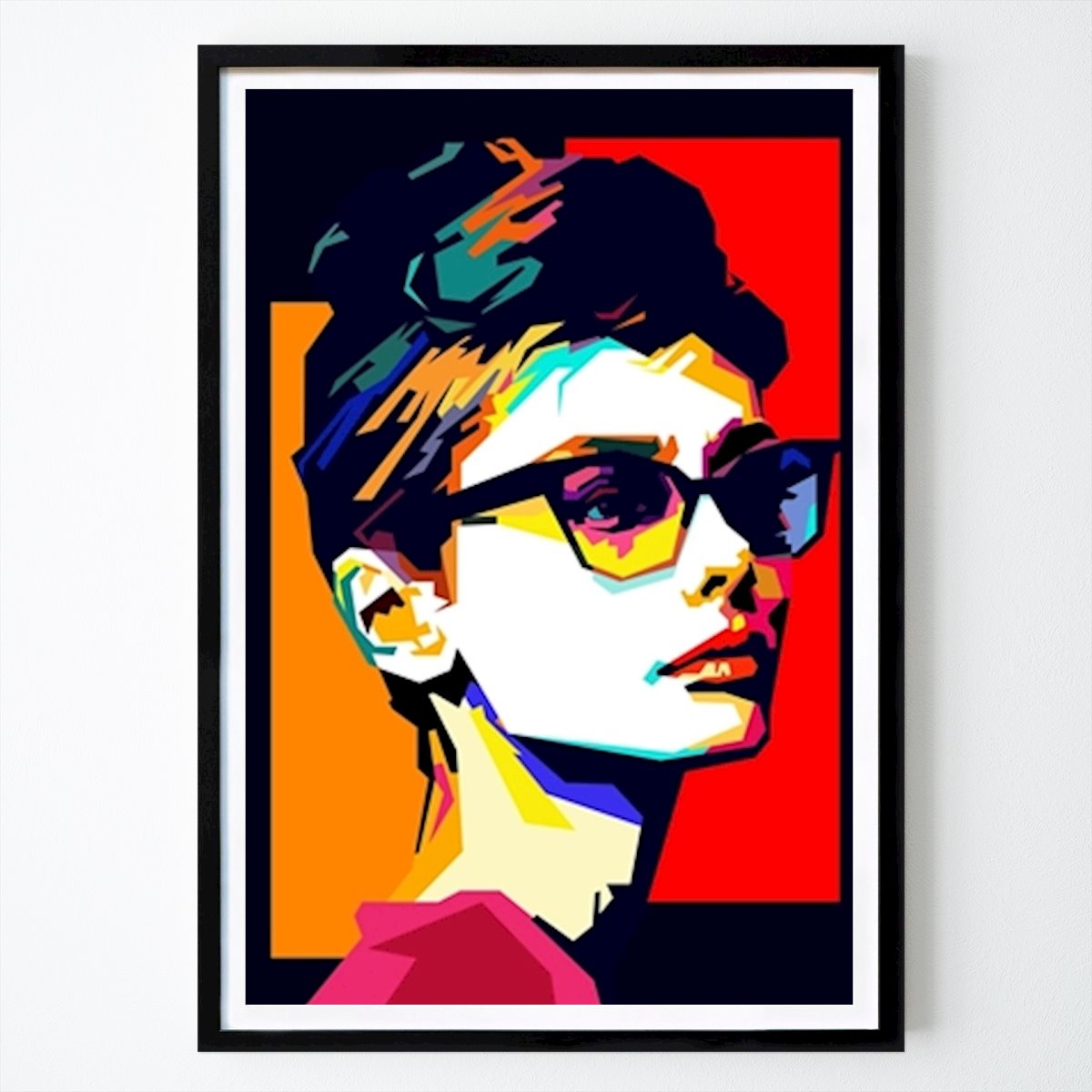 Poster: Retro Poster Audrey Hepburn von Pop Art Store von Printler