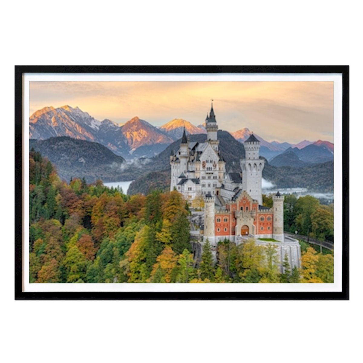 Poster: Schloss Neuschwanstein von Michael Valjak von Printler