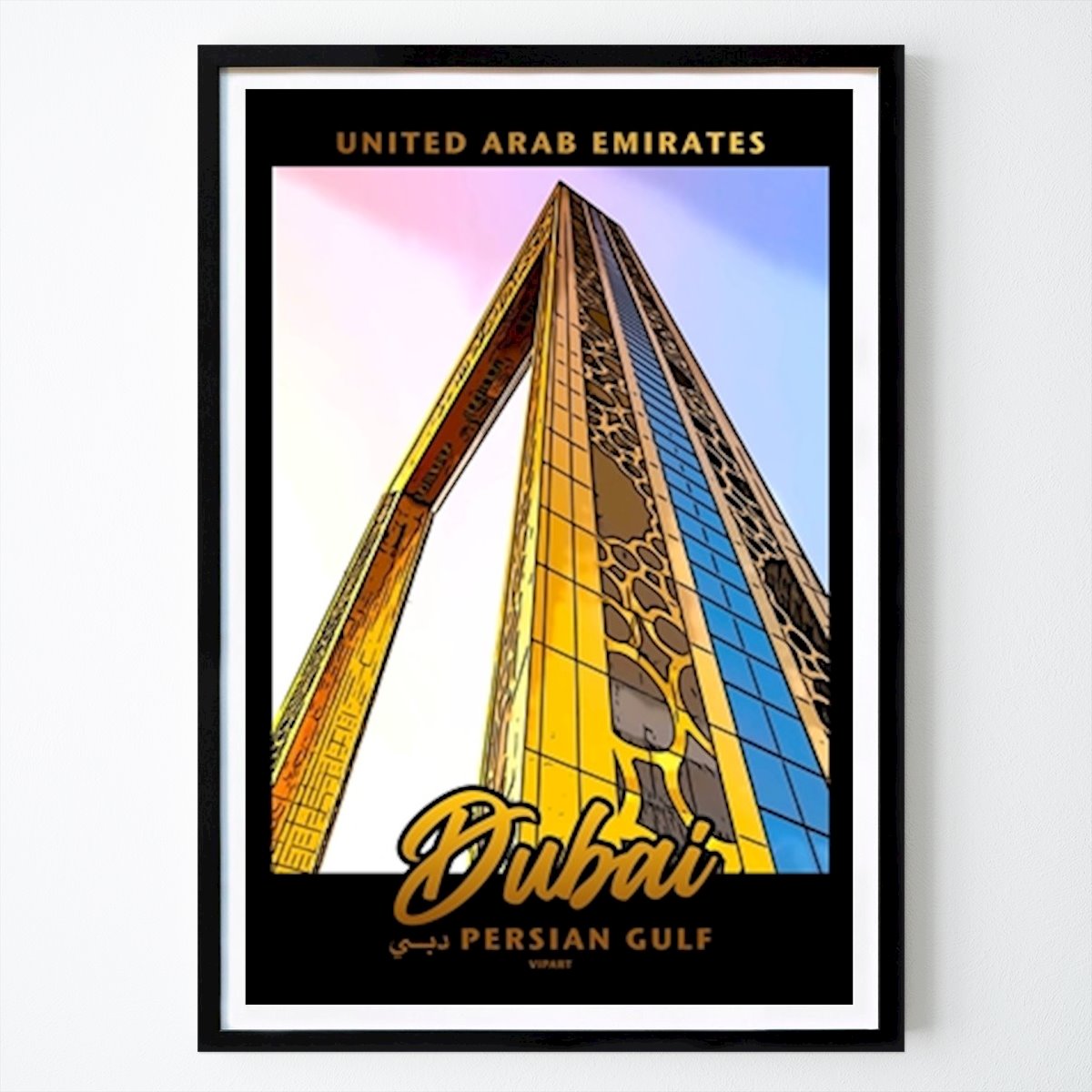 Poster: VIPART | Dubai-Rahmen von VERY IMPRESSIVE POSTER ART von Printler