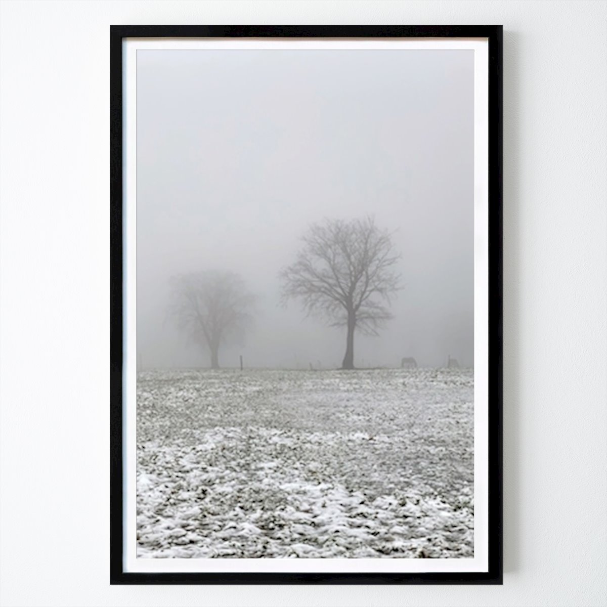 Poster: Verschneite Wiesen im Winter von Diana Müller von Printler