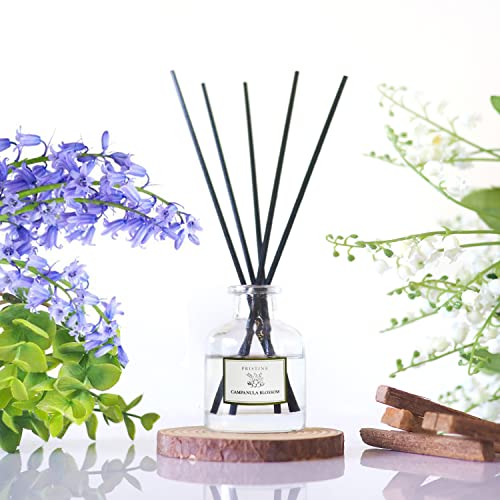 PRISTINE Campanula Blossom/Inspired by Hotel Duke Reed Diffuser for Home | Fresh Blend of Bluebell, Hyacinth, Cloves Reed Diffuser Set, Oil & Reed Diffuser Sticks | Home & Office Decor Fragrance Gift von Pristine