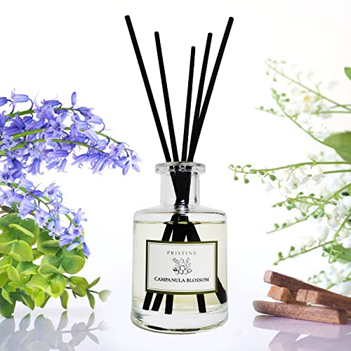 PRISTINE Campanula Blossom/Inspired by Hotel Duke Reed Diffuser for Home | Fresh Blend of Bluebell, Hyacinth, Cloves Reed Diffuser Set, Oil & Reed Diffuser Sticks Home & Office Decor | Fragrance Gift von Pristine